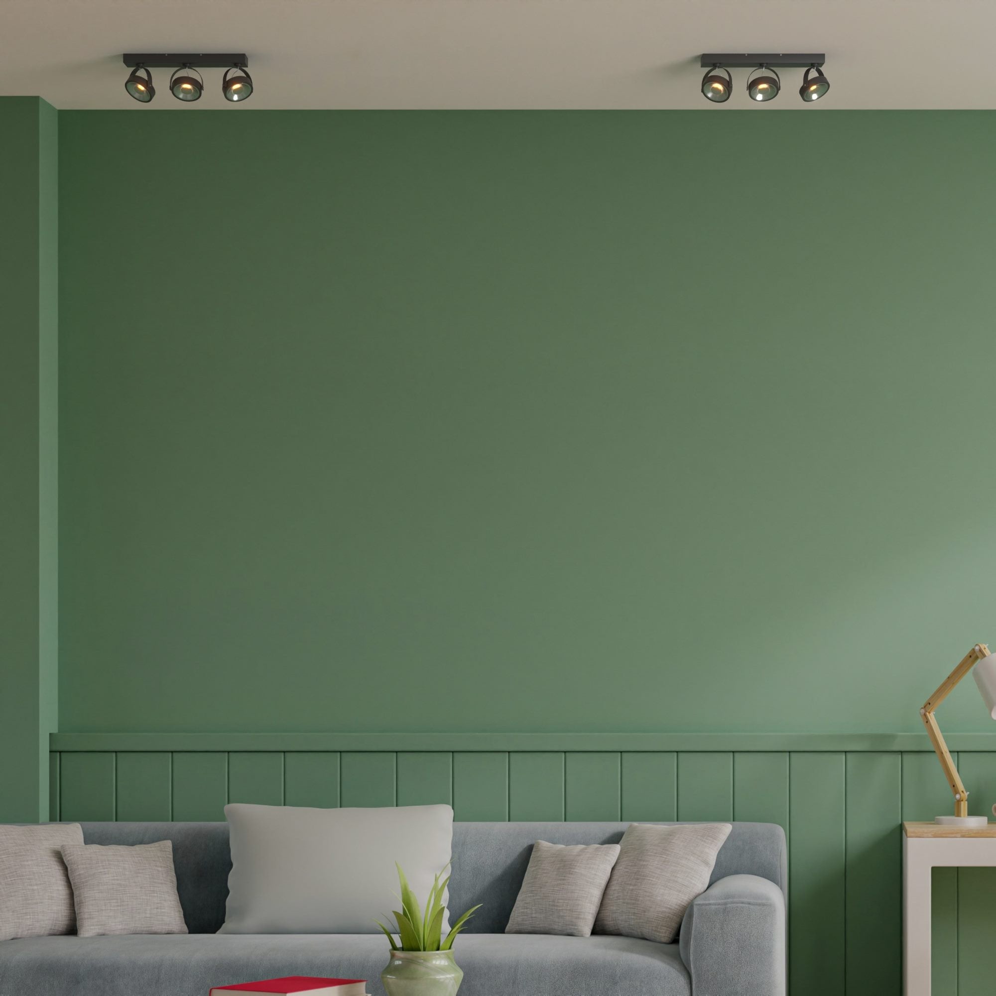 Foco de techo triple orientable "IRIS" + 3 bombillas AR111 GU10 (2)