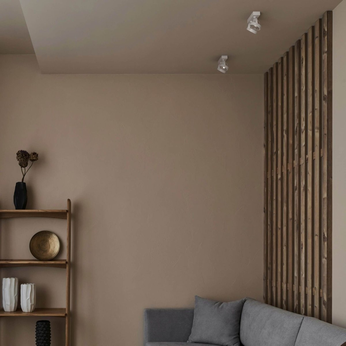 Foco de techo doble orientable "IRIS" + 2 bombillas AR111 GU10 - Barcelona Led-Decoración