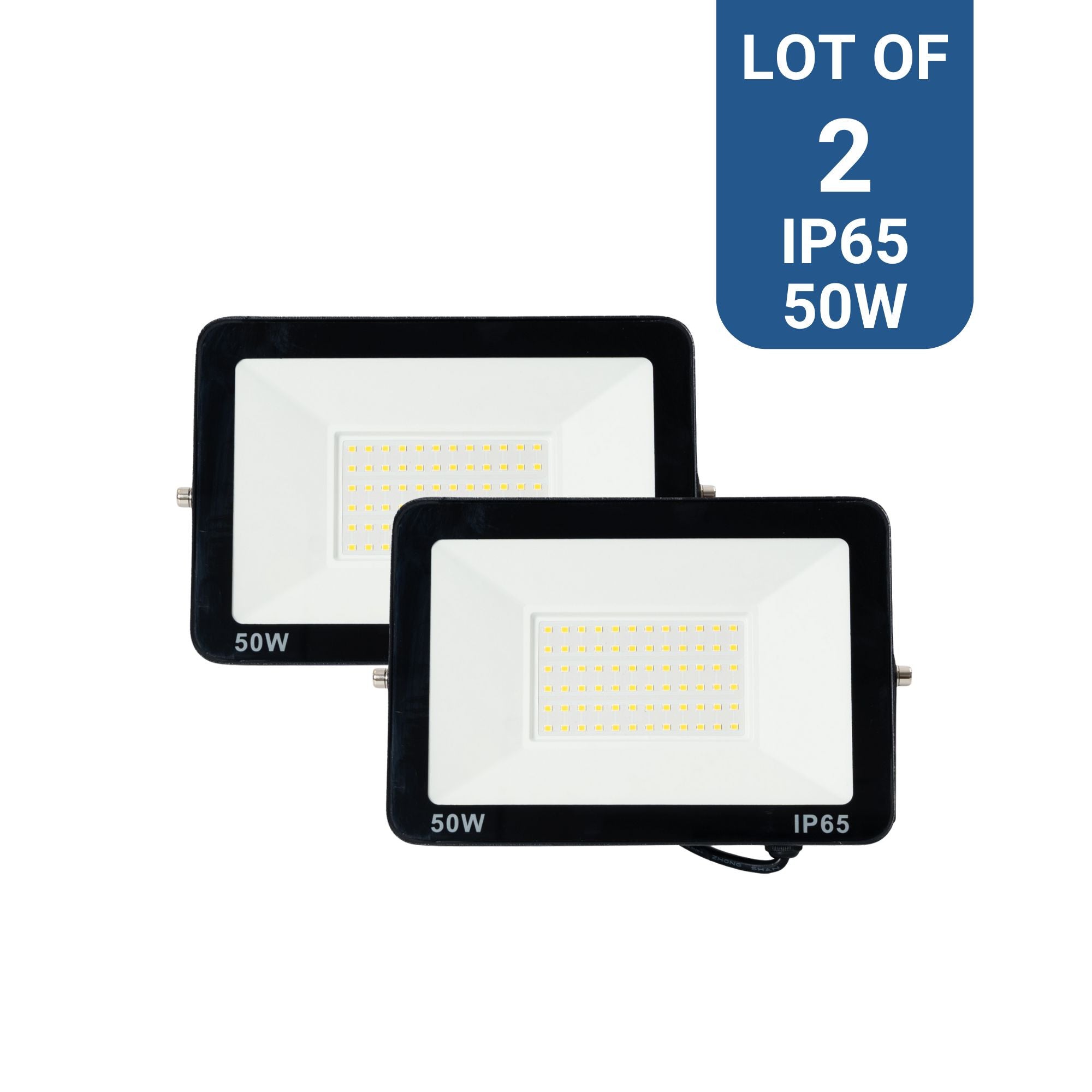 Pack de 2 proyectores LED exterior 50W - 95lm/W - IP65