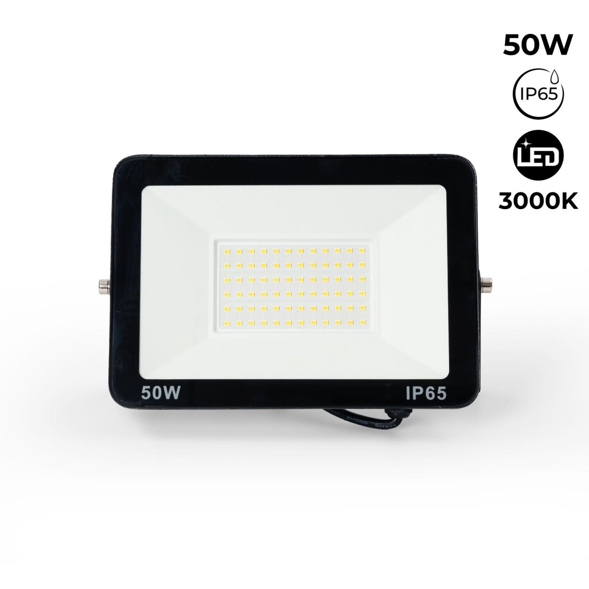 Proyector LED exterior 50W - 95lm/W - IP65 - Negro - Barcelona Led-