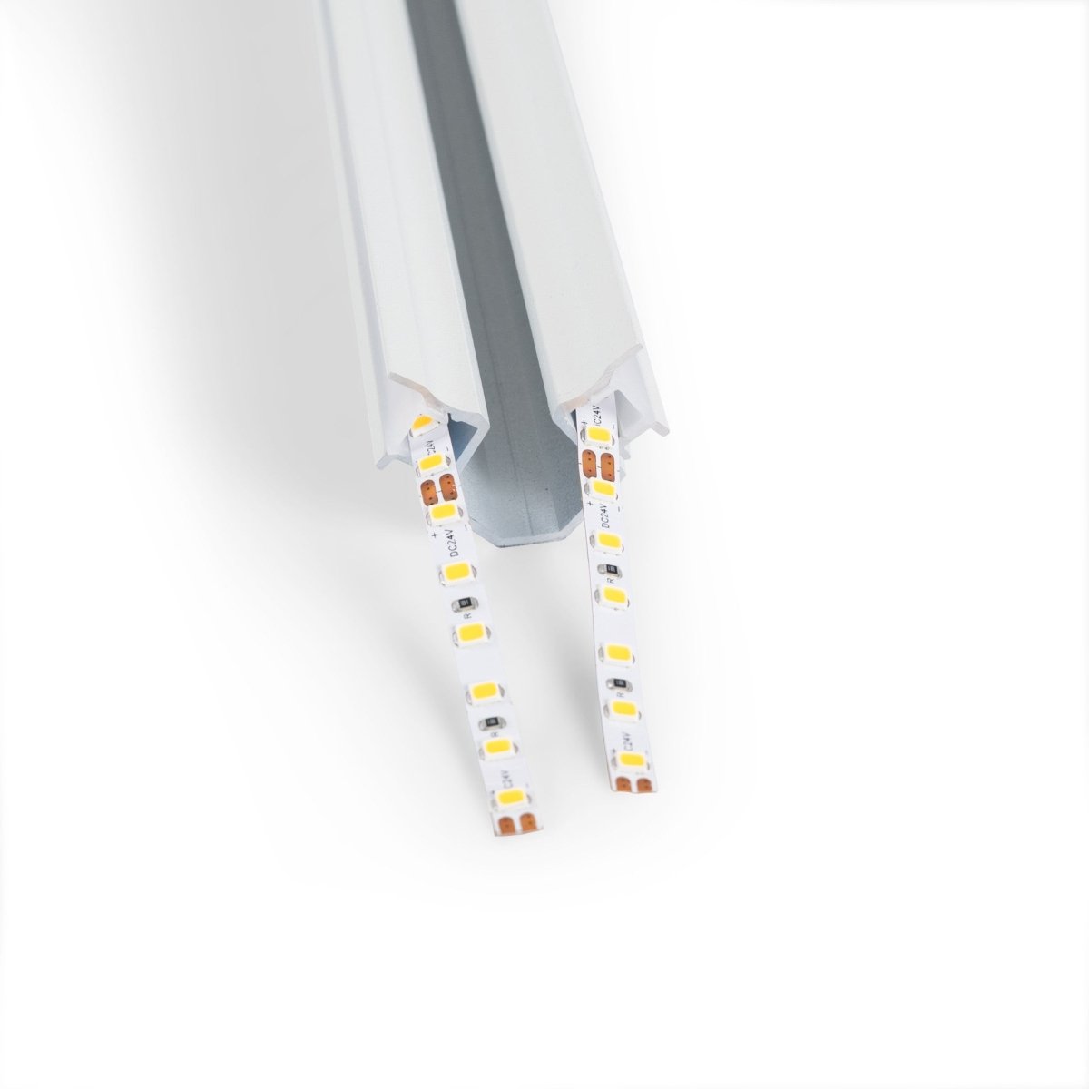 Perfil de aluminio para esquinas - Tira LED doble - 38.7x39mm - 2 metros - Barcelona Led-
