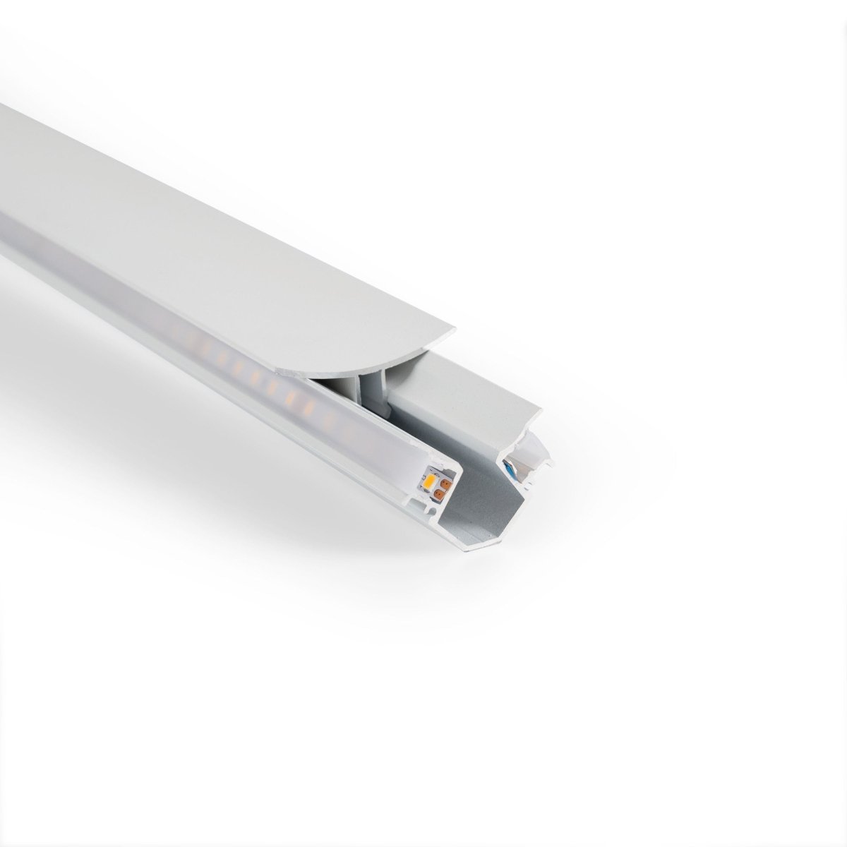 Perfil de aluminio para esquinas - Tira LED doble - 38.7x39mm - 2 metros - Barcelona Led-