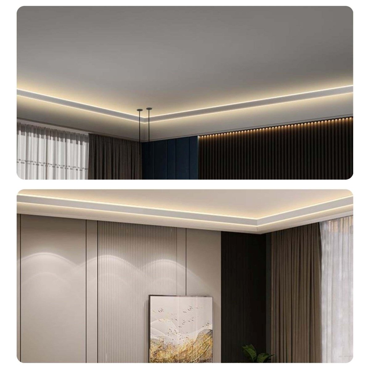 Perfil de aluminio para esquinas - Tira LED doble - 38.7x39mm - 2 metros - Barcelona Led-