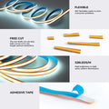 COB LED Strip 24V DC - Monocolour - FREE CUT - 11W/m - 8mm - IP20 - Rol van 10 meter 4