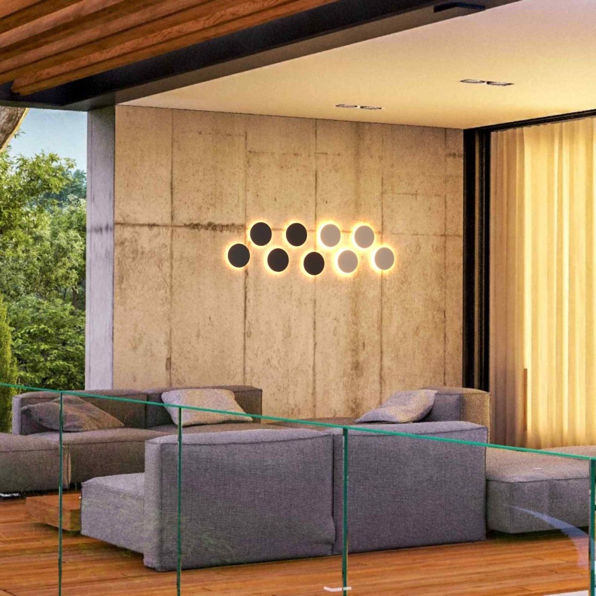 Aplique de pared circular "Eclipse" 9W - CCT - IP65 - Barcelona Led-Decoración
