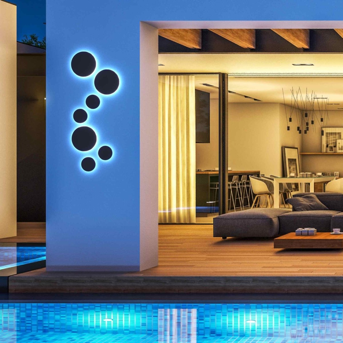 Aplique de pared circular "Eclipse" 18W - CCT - IP65 - Barcelona Led-Decoración