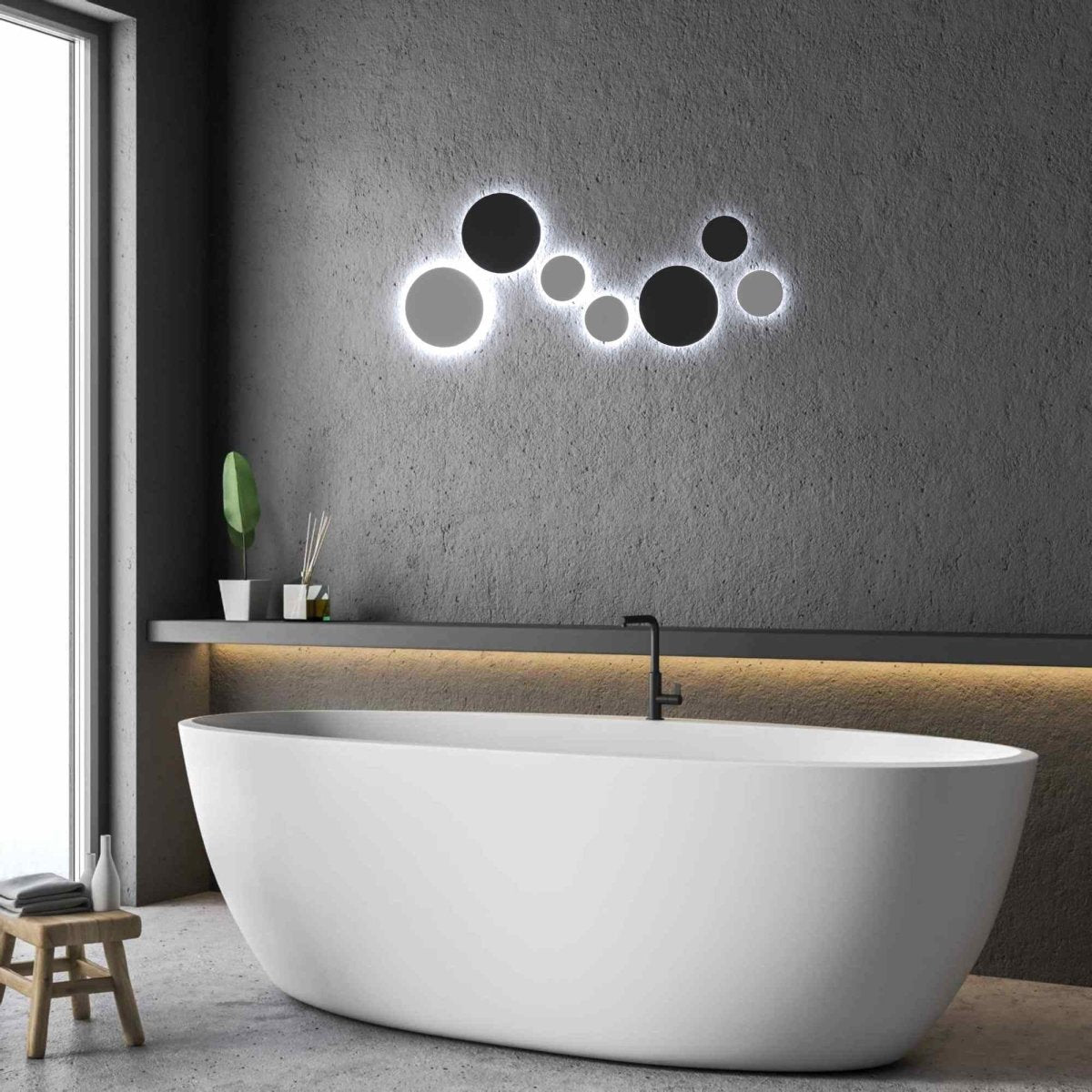 Aplique de pared circular "Eclipse" 18W - CCT - IP65 - Barcelona Led-Decoración