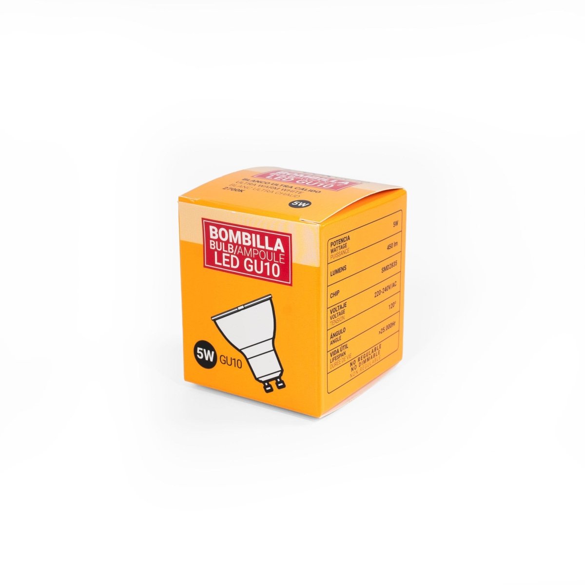 Bombilla LED GU10 - 5W - 120° - Barcelona Led-