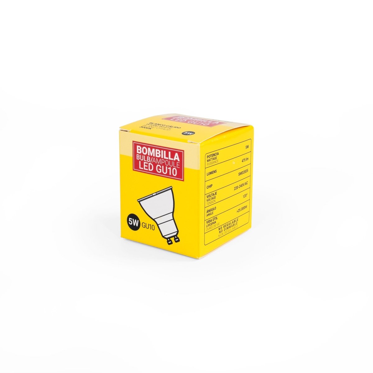 Bombilla LED GU10 - 5W - 120° - Barcelona Led-