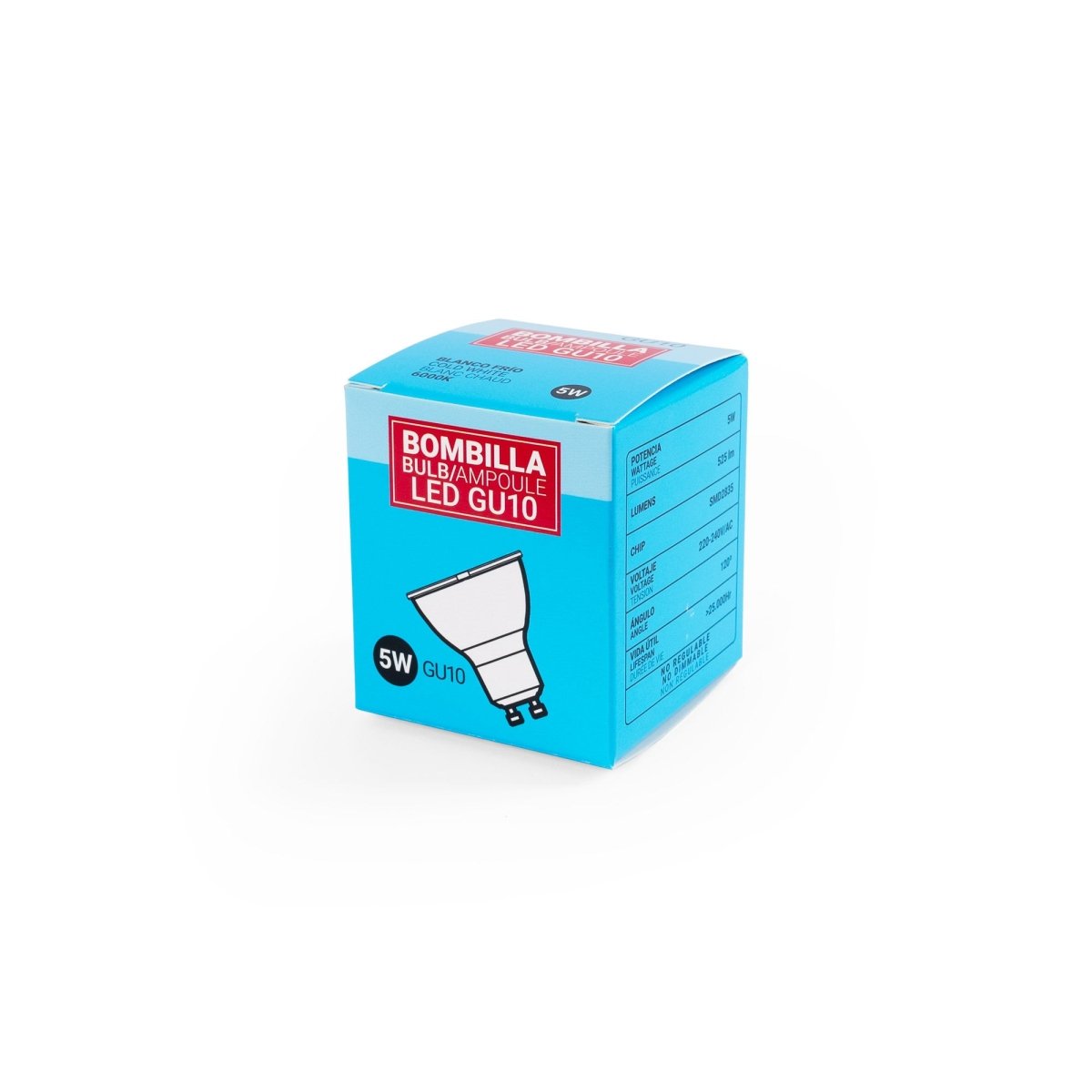 Bombilla LED GU10 - 5W - 120° - Barcelona Led-