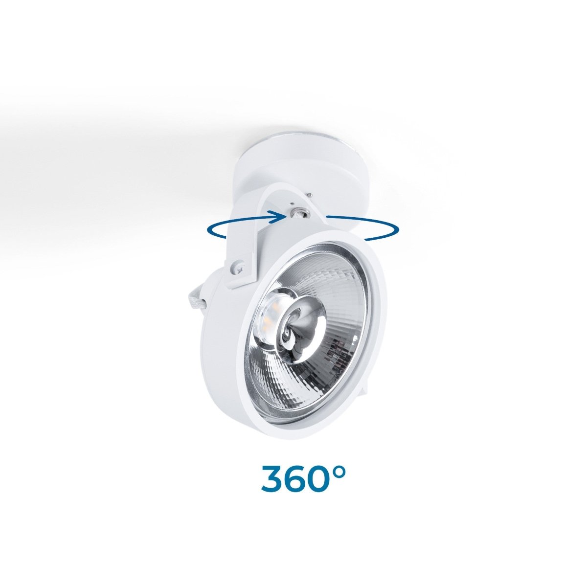 Foco de techo orientable "IRIS" + Bombilla AR111 GU10 - Barcelona Led-Decoración