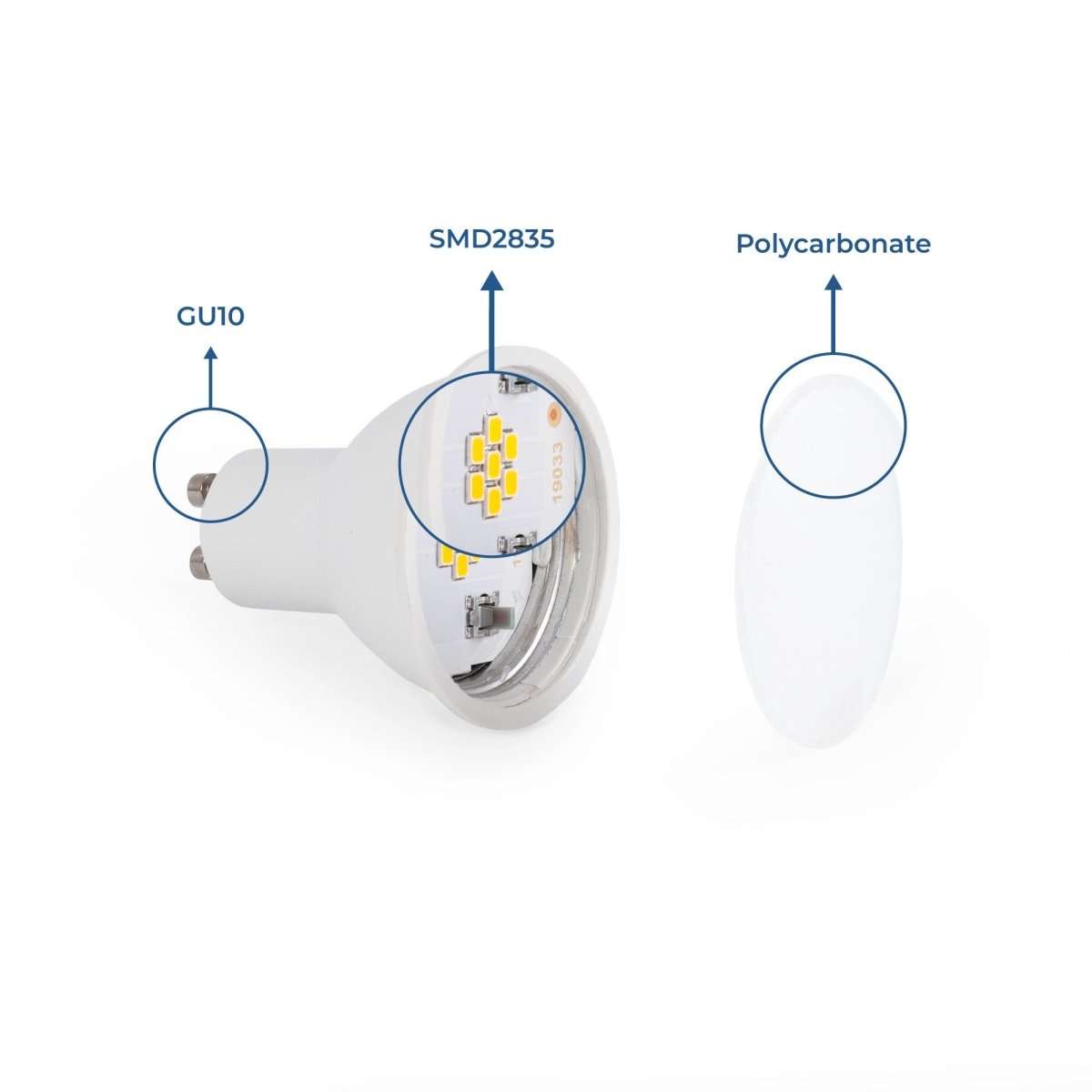 Bombilla LED GU10 - 6W - Regulable - 120º - Barcelona Led-