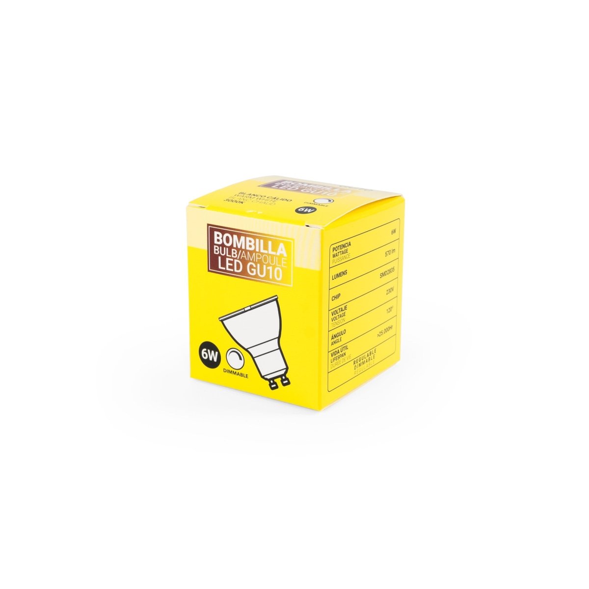 Bombilla LED GU10 - 6W - Regulable - 120º - Barcelona Led-