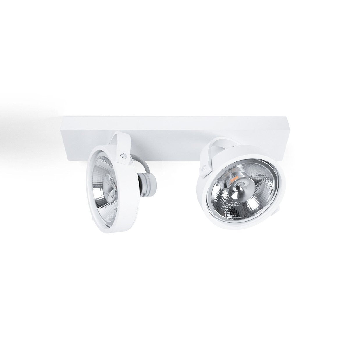 Foco de techo doble orientable "IRIS" + 2 bombillas AR111 GU10 - Barcelona Led-Decoración