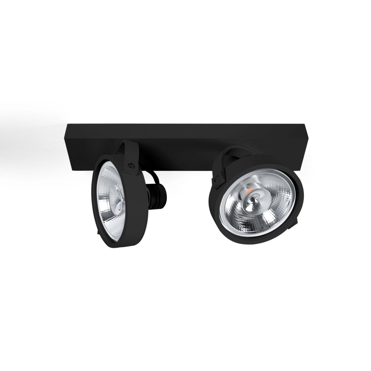 Foco de techo doble orientable "IRIS" + 2 bombillas AR111 GU10 - Barcelona Led-Decoración