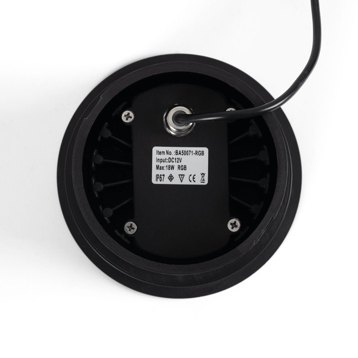 Baliza LED exterior suelo 18W - 12V DC - IP67 - Ø15cm -30º - RGB/3000K - Barcelona Led-