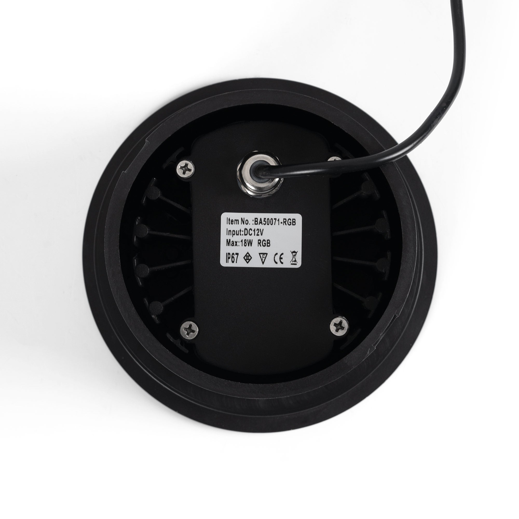 Baliza LED exterior suelo 18W RGB - 12V DC - IP67 - Ø15cm -30º (7)