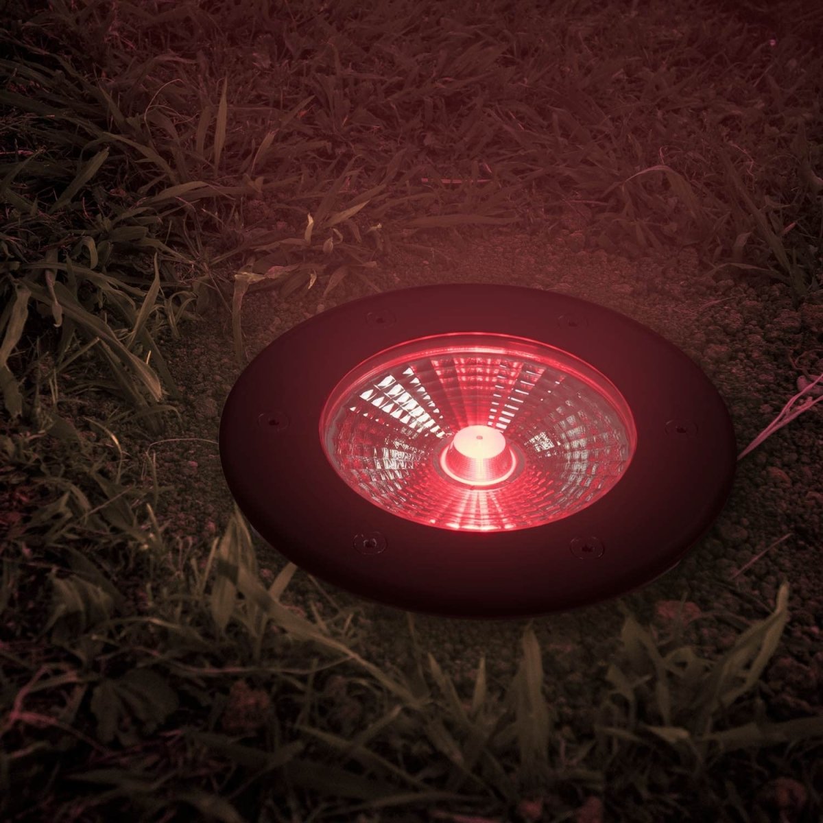 Baliza LED exterior suelo 18W - 12V DC - IP67 - Ø15cm -30º - RGB/3000K - Barcelona Led-