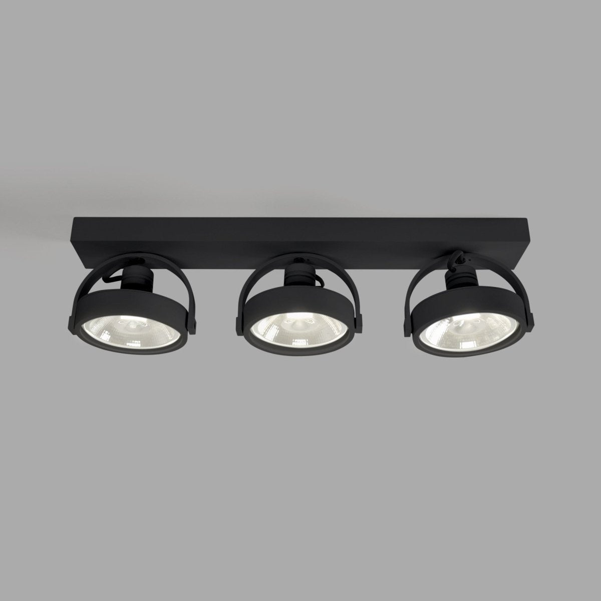 Foco de techo triple orientable "IRIS" + 3 bombillas AR111 GU10 - Barcelona Led-Decoración