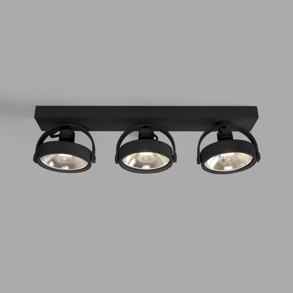 Foco de techo triple orientable "IRIS" + 3 bombillas AR111 GU10 - Barcelona Led-Decoración