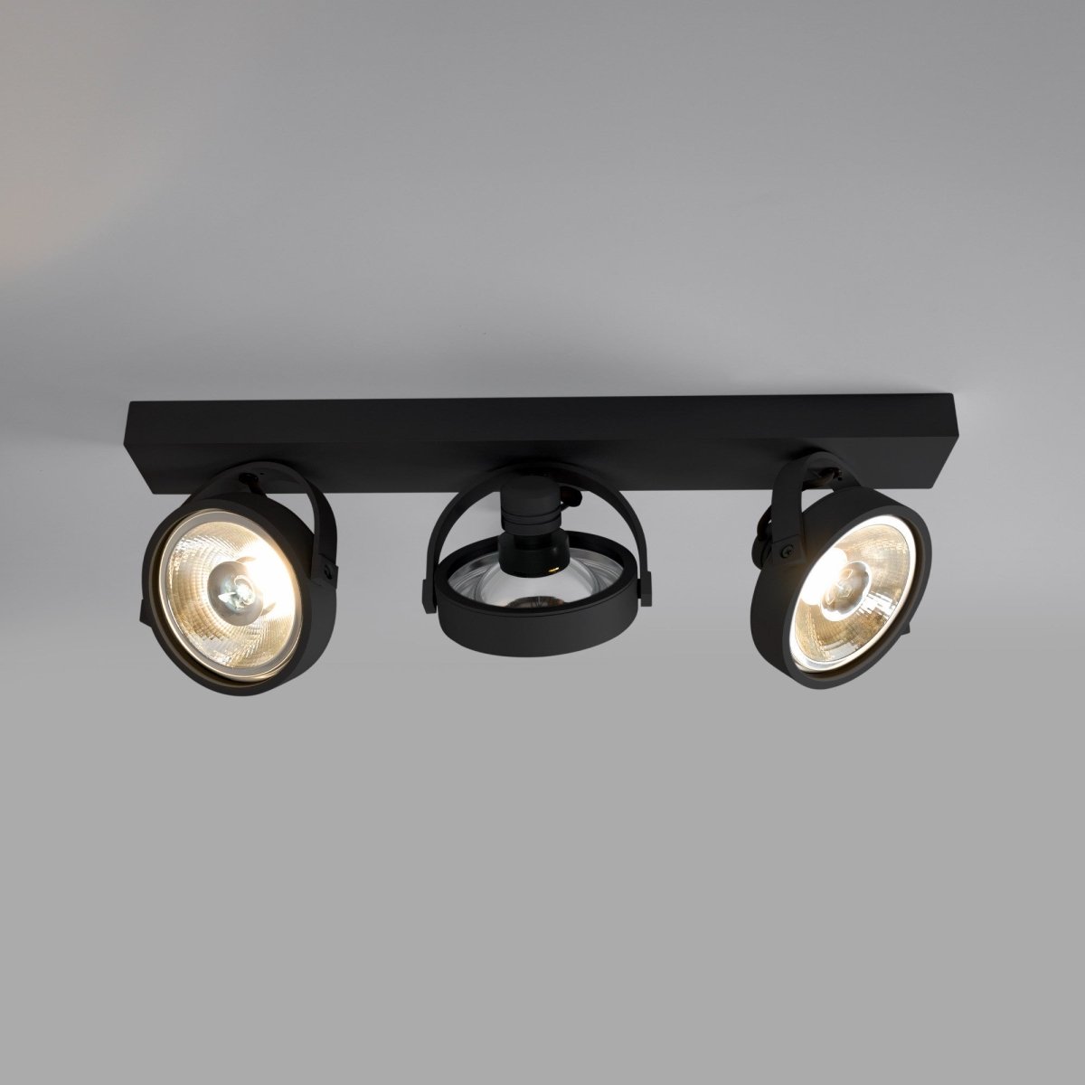 Foco de techo triple orientable "IRIS" + 3 bombillas AR111 GU10 - Barcelona Led-Decoración