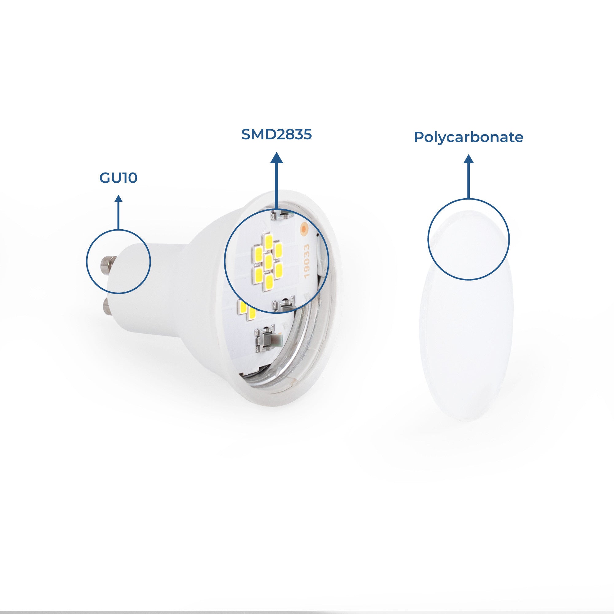 Bombilla LED de colores - GU10 - 5W - 45º (10)