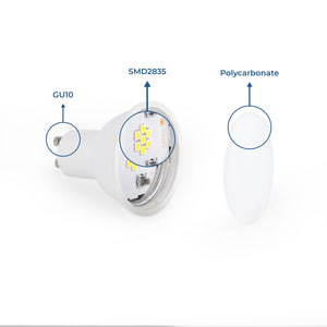 Bombilla LED de colores - GU10 - 5W - 45º (10)