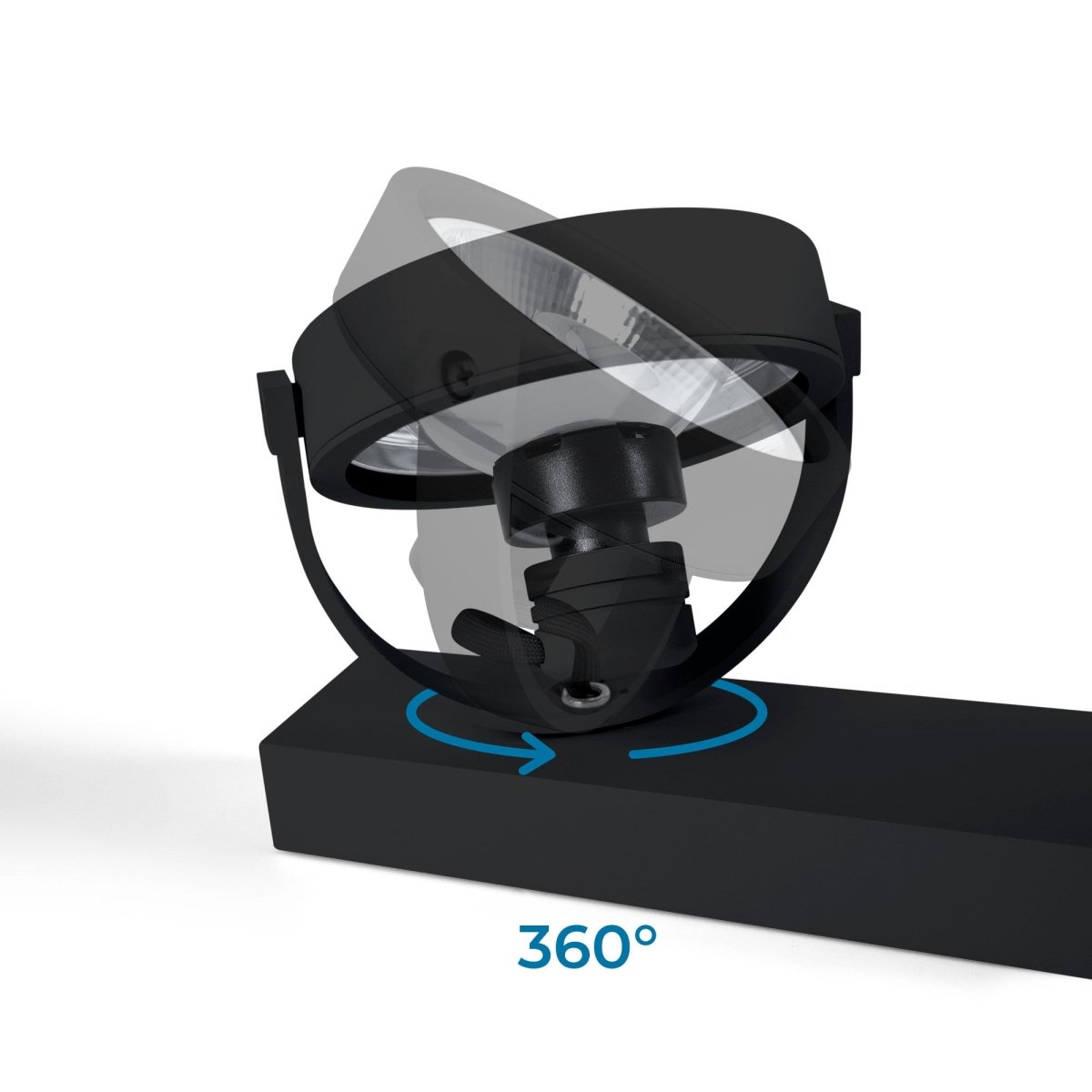 Foco de techo triple orientable "IRIS" + 3 bombillas AR111 GU10 - Barcelona Led-Decoración