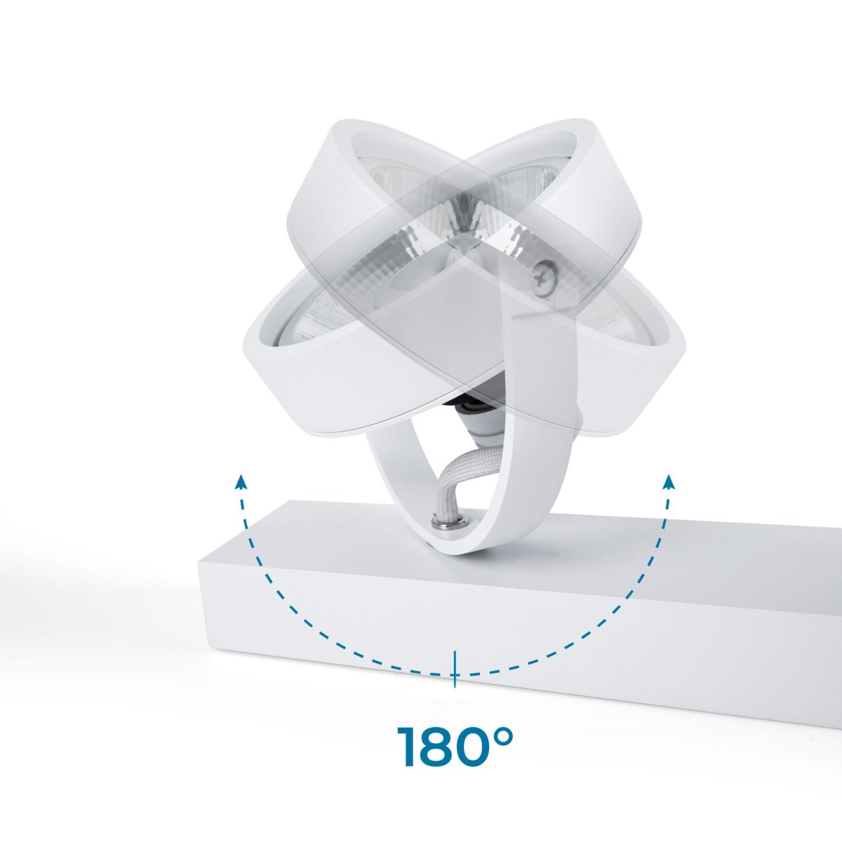 Foco de techo triple orientable "IRIS" + 3 bombillas AR111 GU10 - Barcelona Led-Decoración