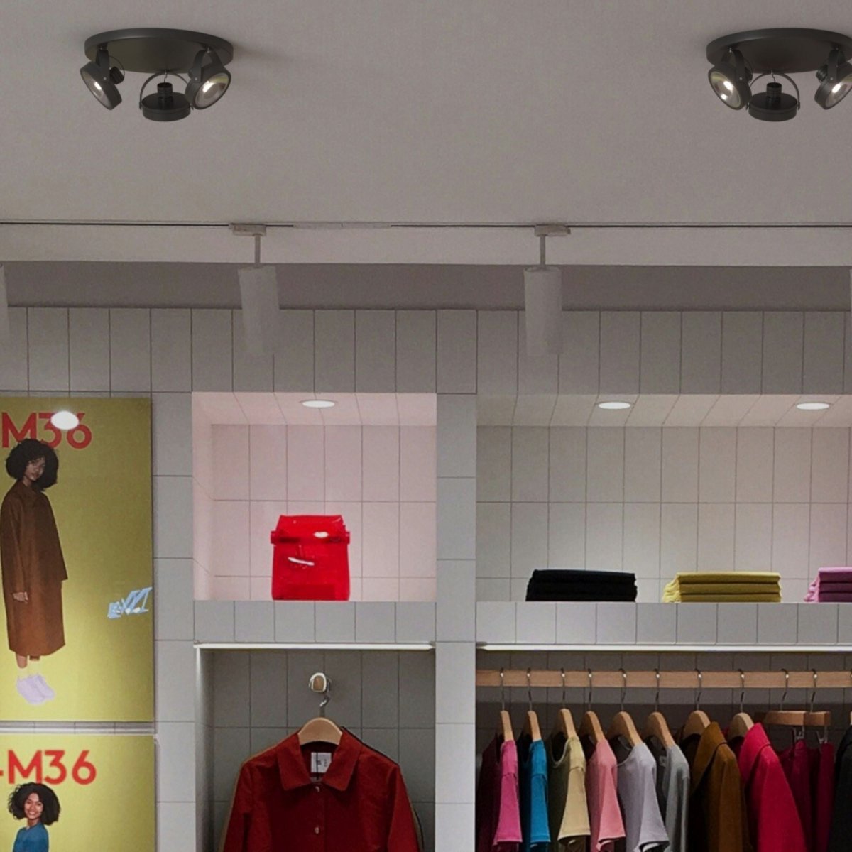 Aplique de techo triple orientable "IRIS 3" + 3 bombillas AR111 - Barcelona Led-Decoración
