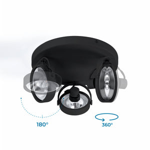 Aplique de techo triple orientable "IRIS 3" - 3 x AR111 GU10 (13)