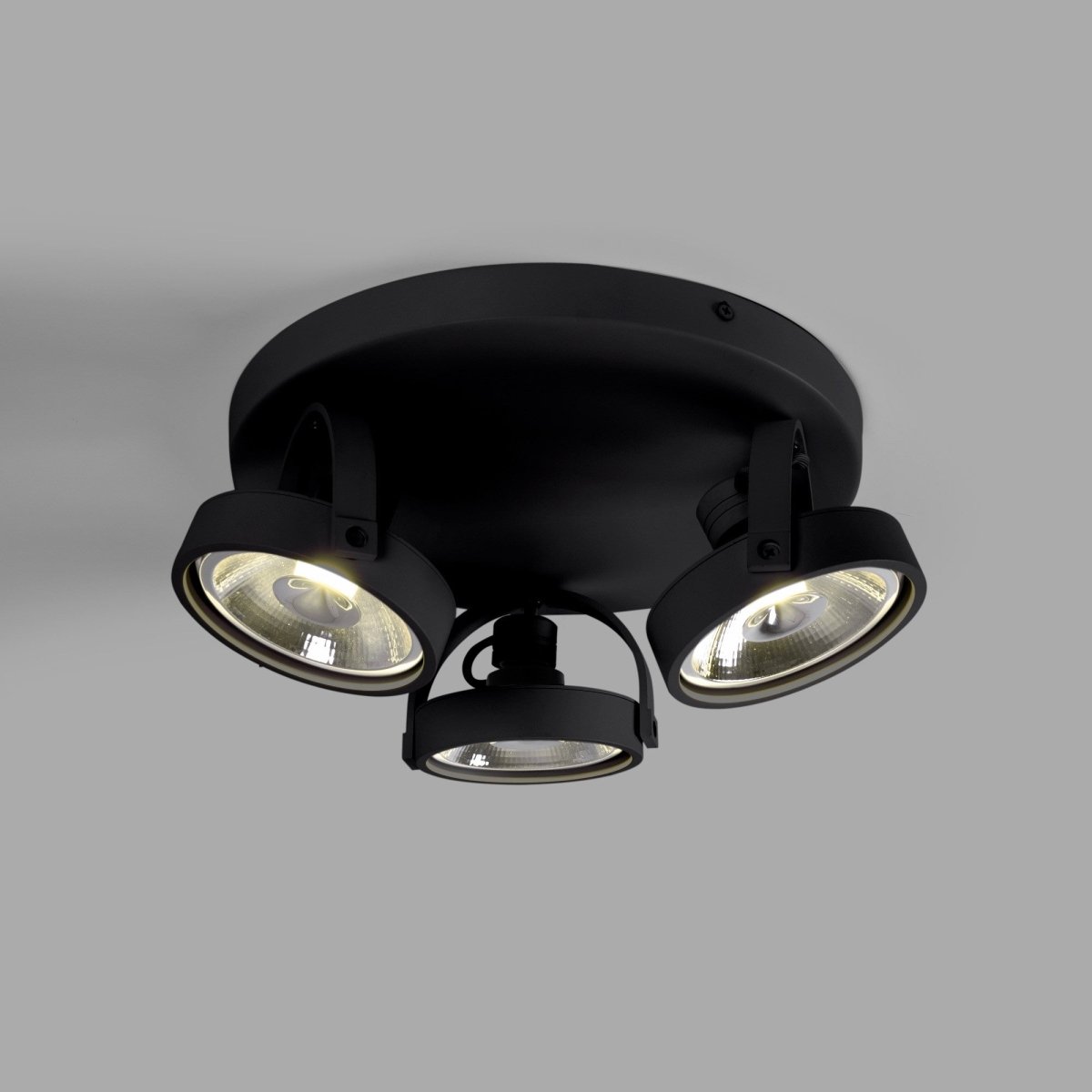 Aplique de techo triple orientable "IRIS 3" + 3 bombillas AR111 - Barcelona Led-Decoración