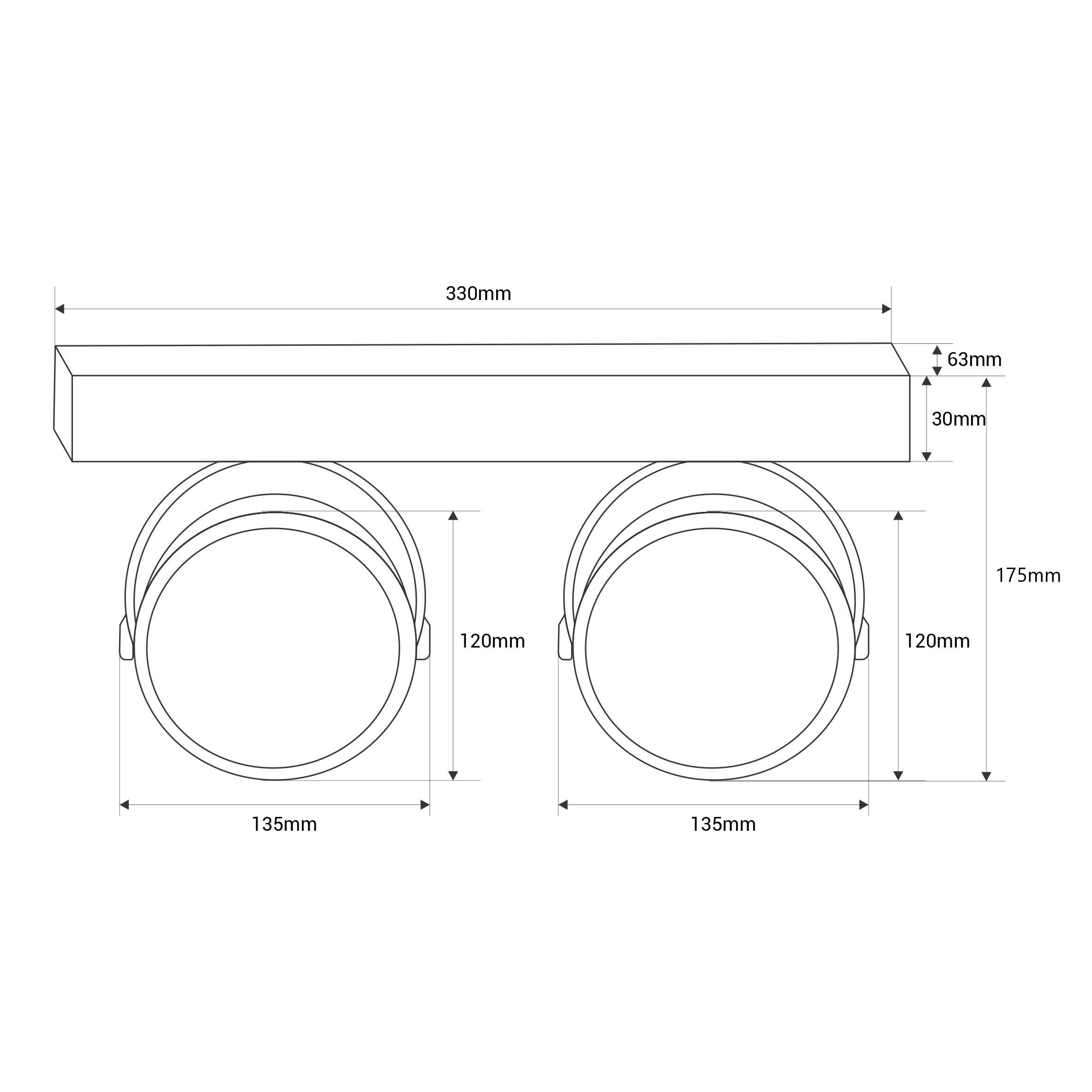 Foco de techo doble orientable "IRIS" - 2 x AR111 GU10 (7)
