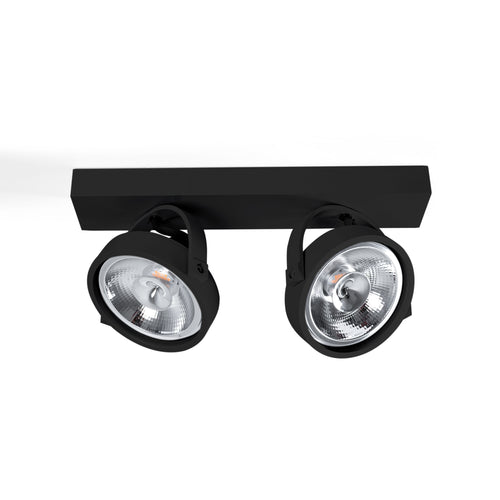 Foco de techo doble orientable 