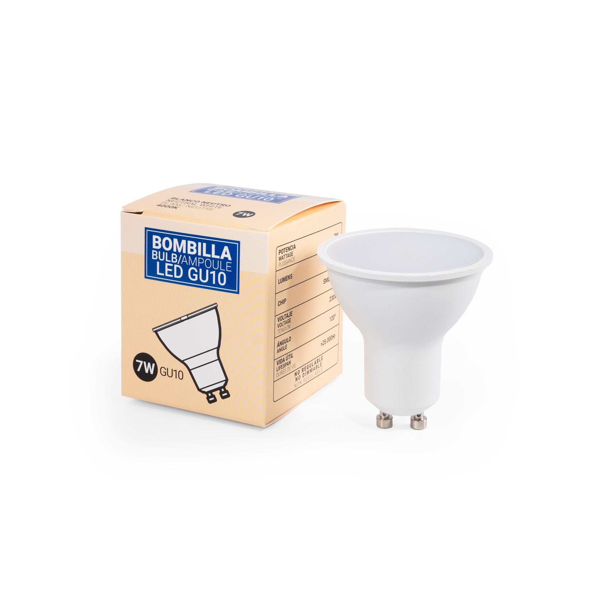 Bombilla LED GU10 - 7W - 120º (17)