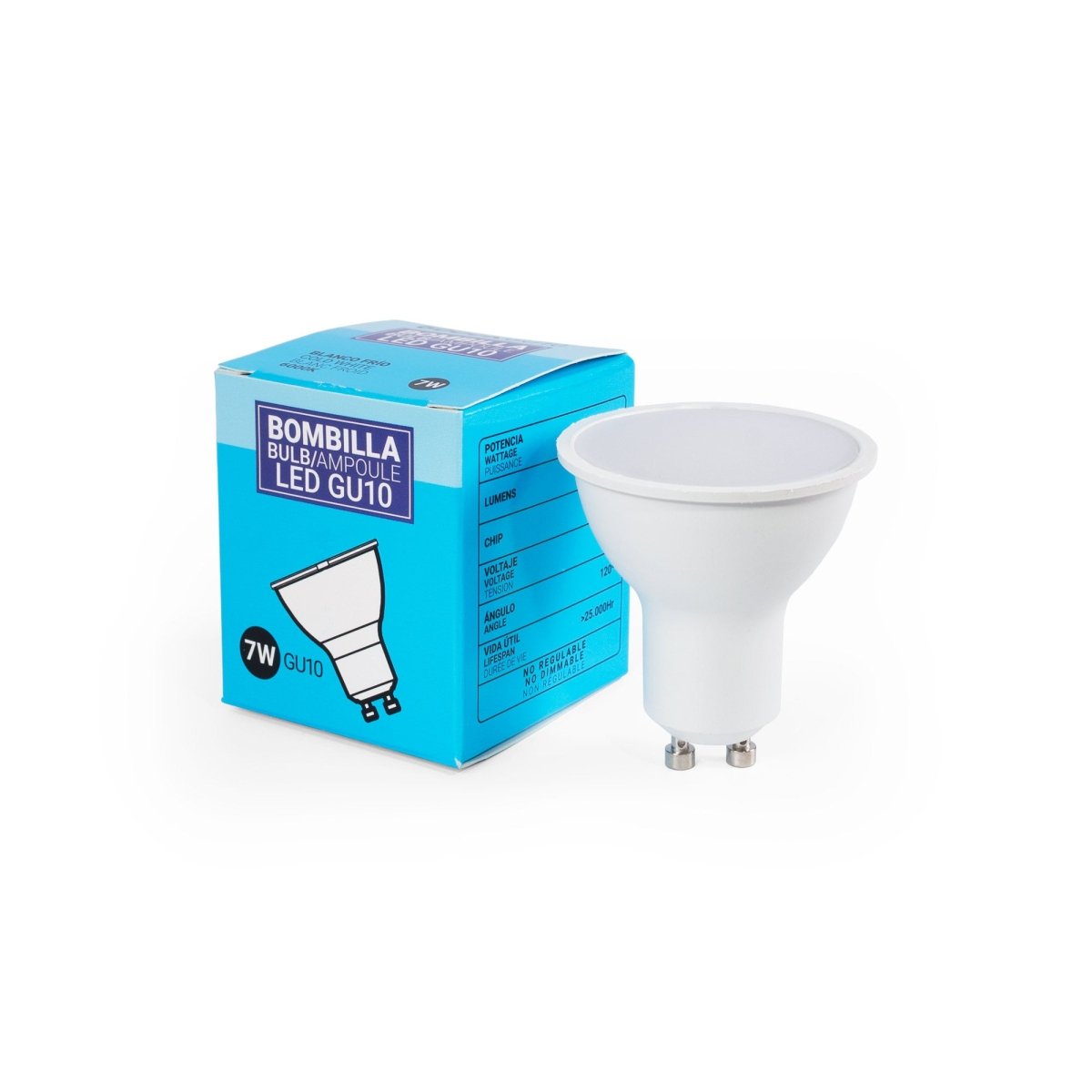 Bombilla LED GU10 - 7W - 120º - Barcelona Led-