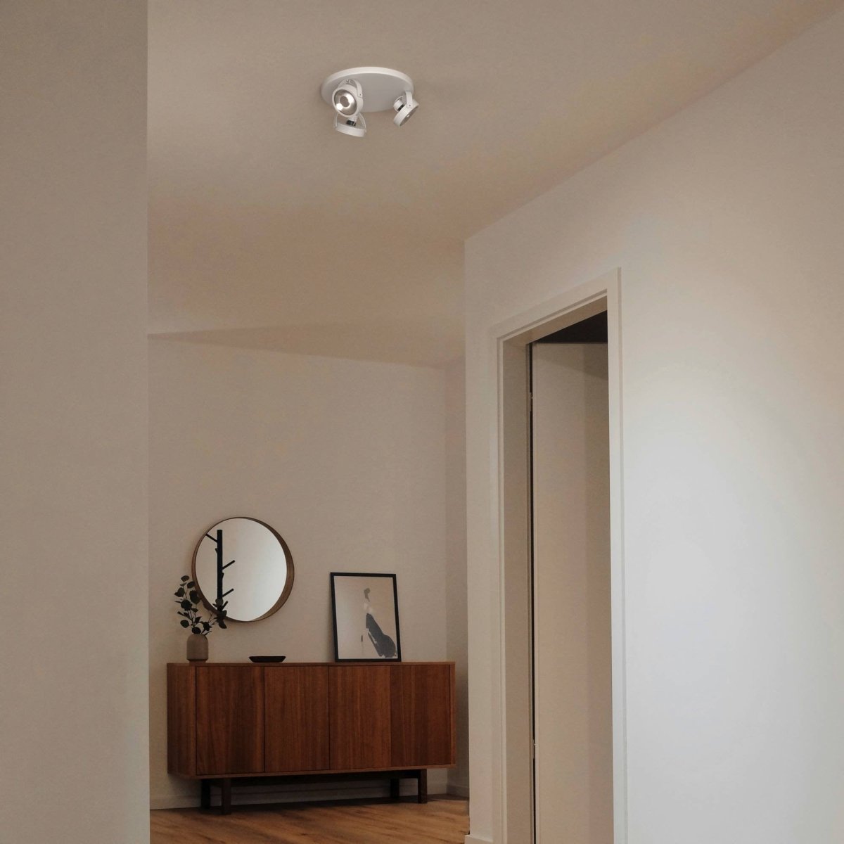Led Color Material Aplique de techo triple orientable