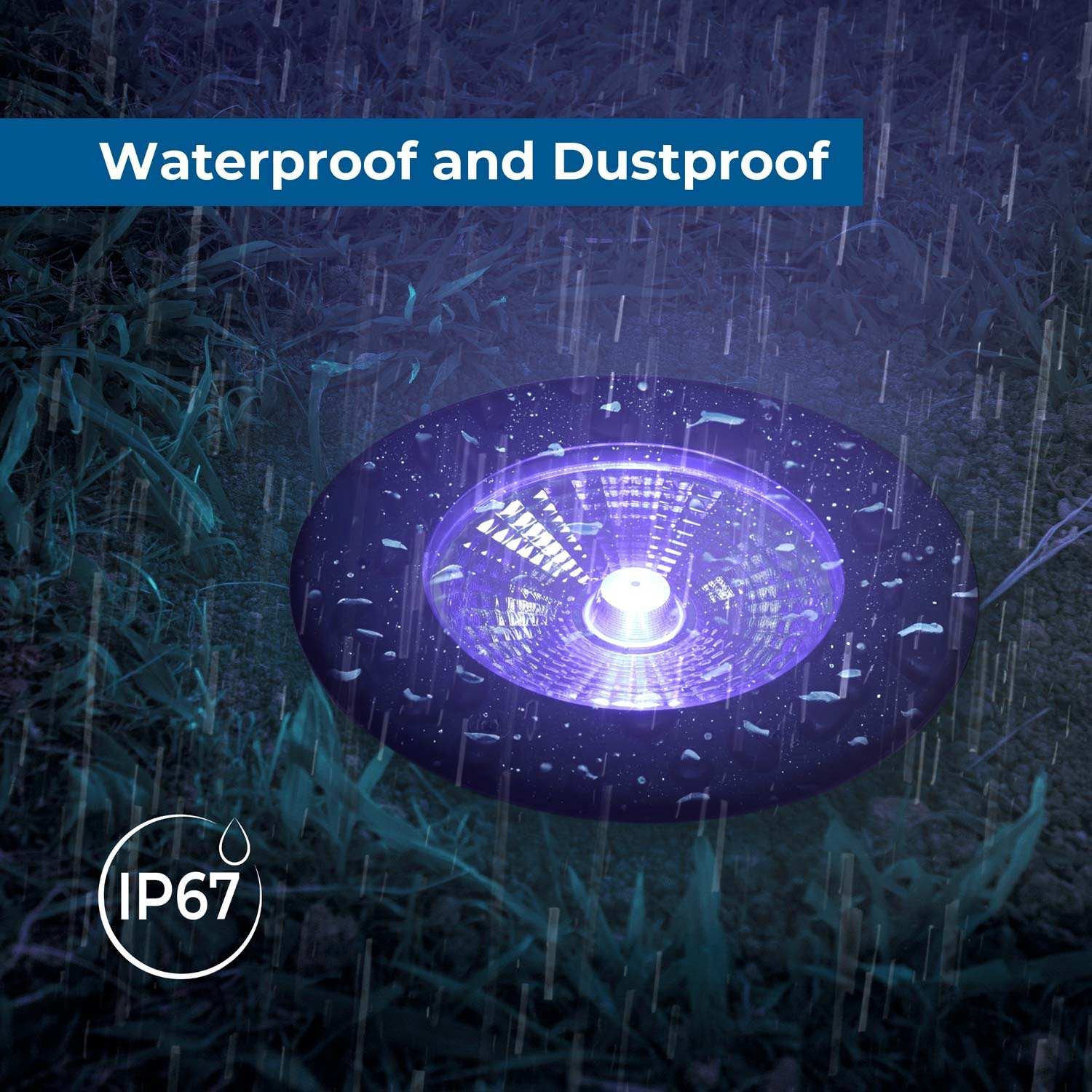 Baliza LED exterior suelo 18W RGB - 12V DC - IP67 - Ø15cm -30º (19)