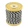 Cable eléctrico decorativo trenzado textil 2x0,75 blanco y negro - 10 metros 2