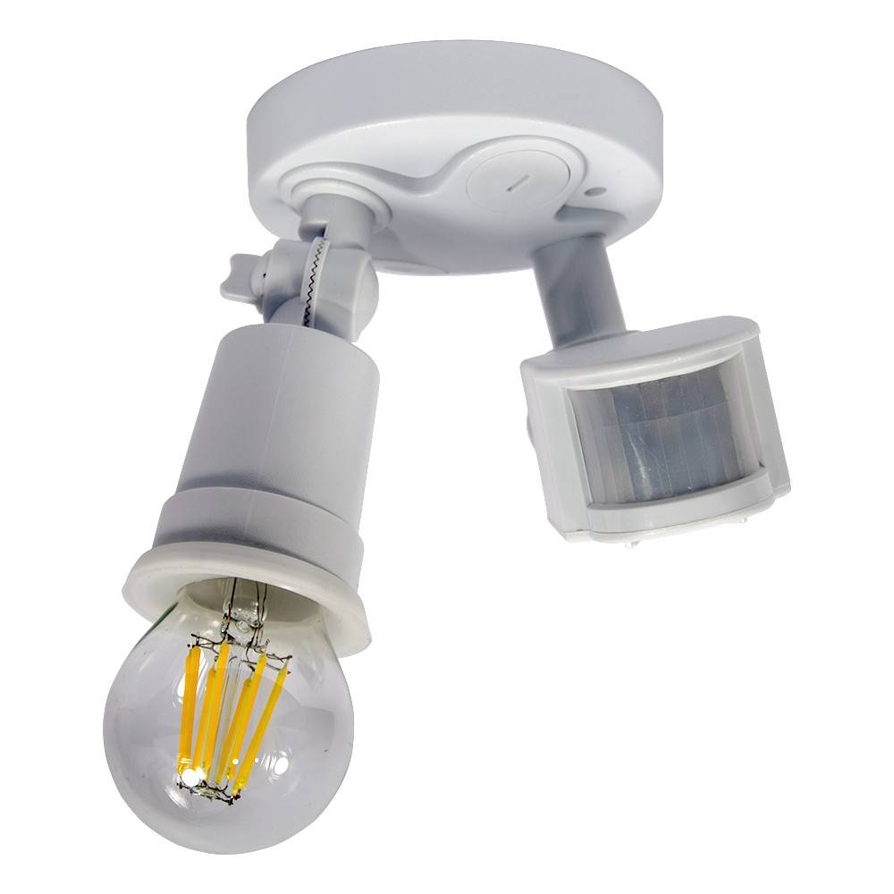 Portalámparas para bombilla LED E27 con sensor de movimiento PIR 180º IP44 (2)