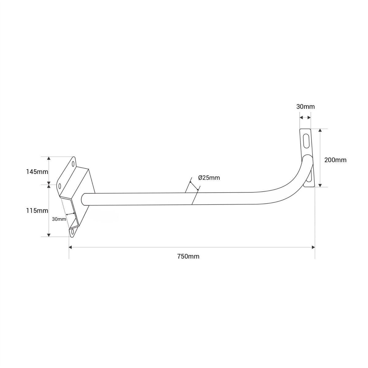 Soporte para proyector LED - 60cm - 80cm - 1 metro - Barcelona Led-