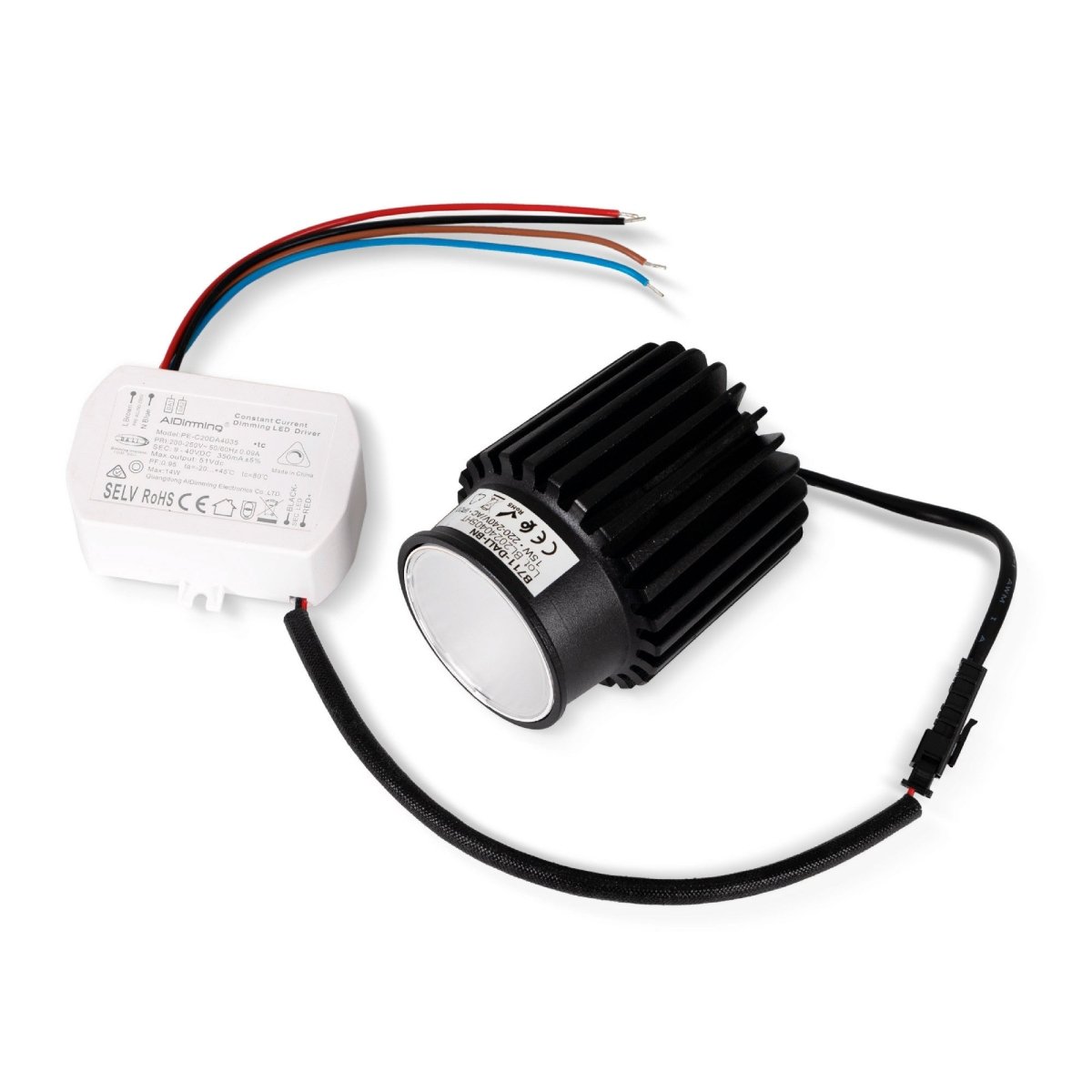 Módulo LED 15W para aro downlight MR16/GU10 - Regulable por DALI - 45º - CRI 90 - Barcelona Led-
