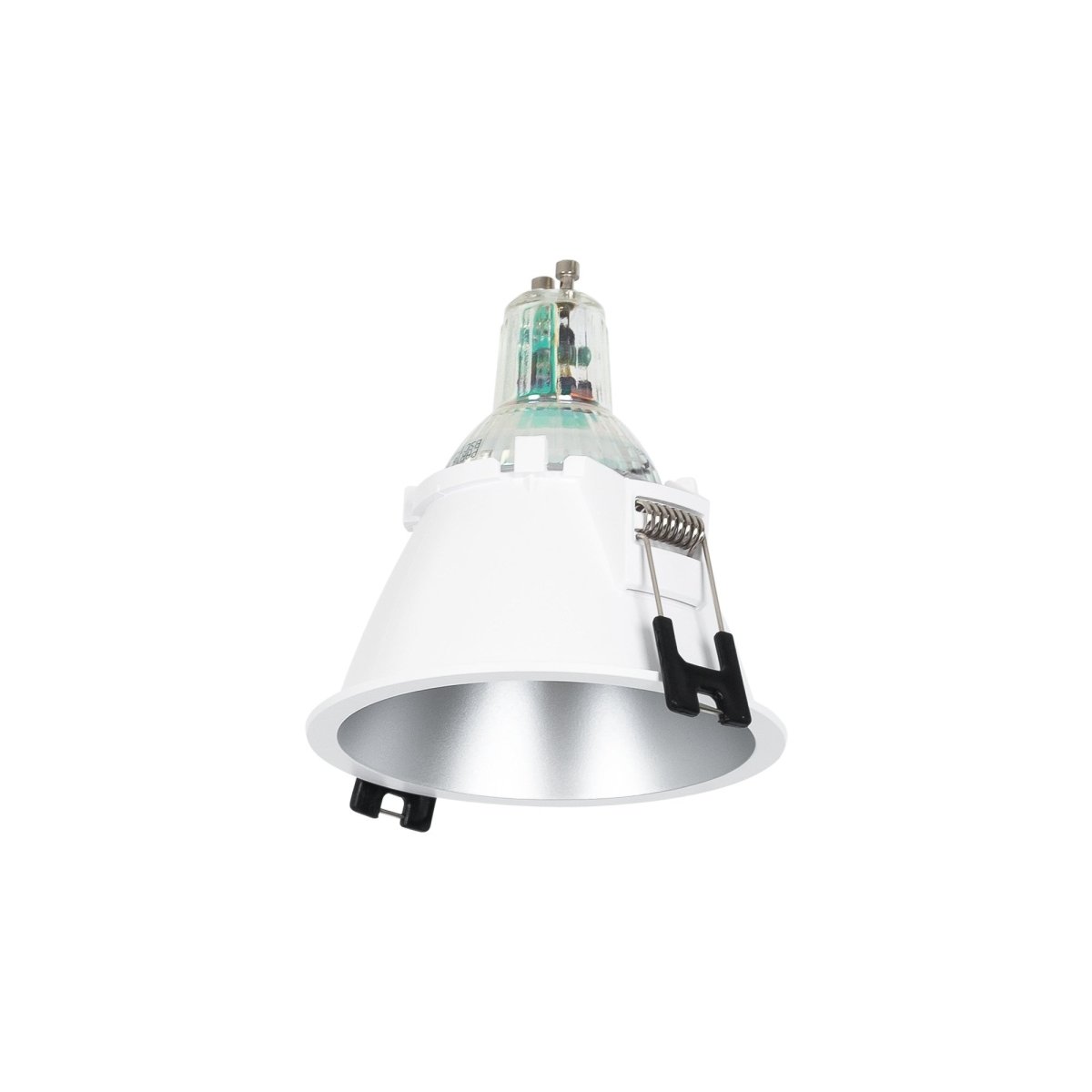 KIT Aro empotrable fijo Ø93mm + Bombilla GU10 5,4W + Portalámparas - Barcelona Led-