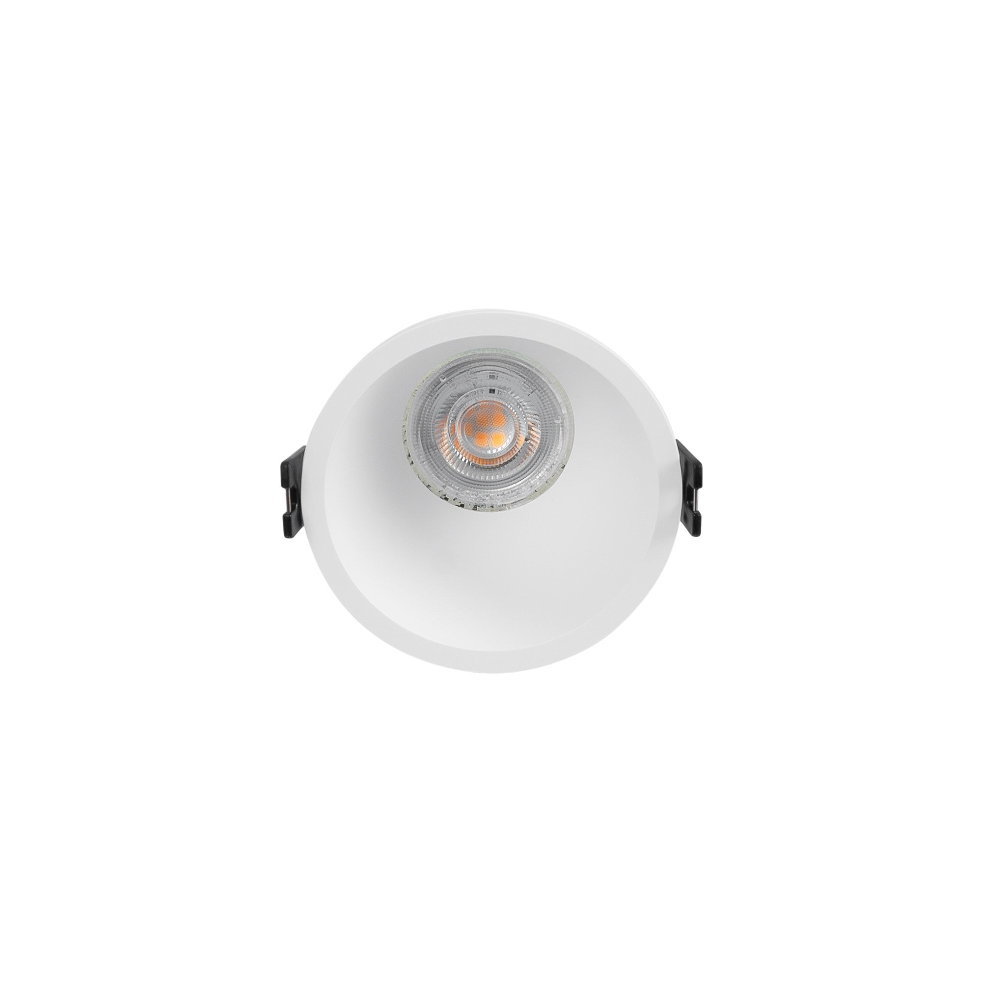KIT Aro empotrable fijo Ø93mm + Bombilla GU10 5,4W + Portalámparas (4)