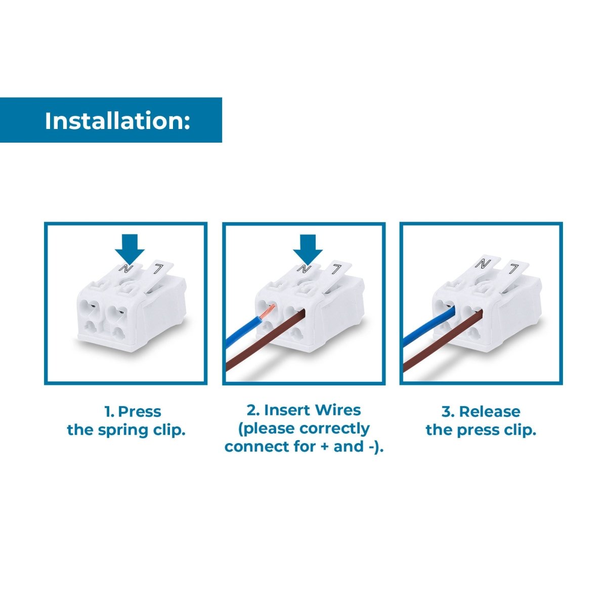 Conector rápido de 2 polos / 0.5 - 2.5mm - Barcelona Led-