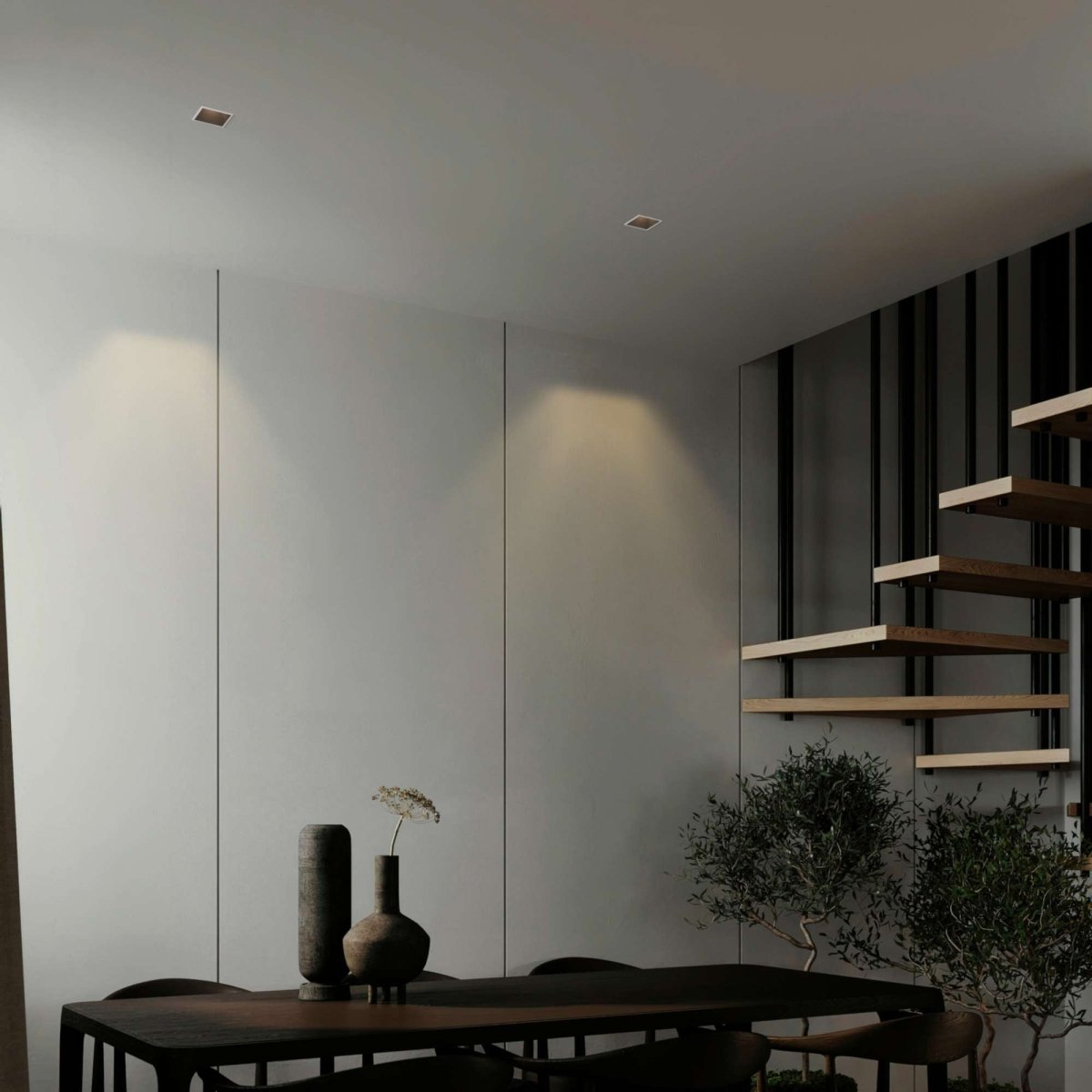 Aro downlight cuadrado asimétrico - Bajo UGR - Corte 85 x 85mm - Barcelona Led-Accesorios