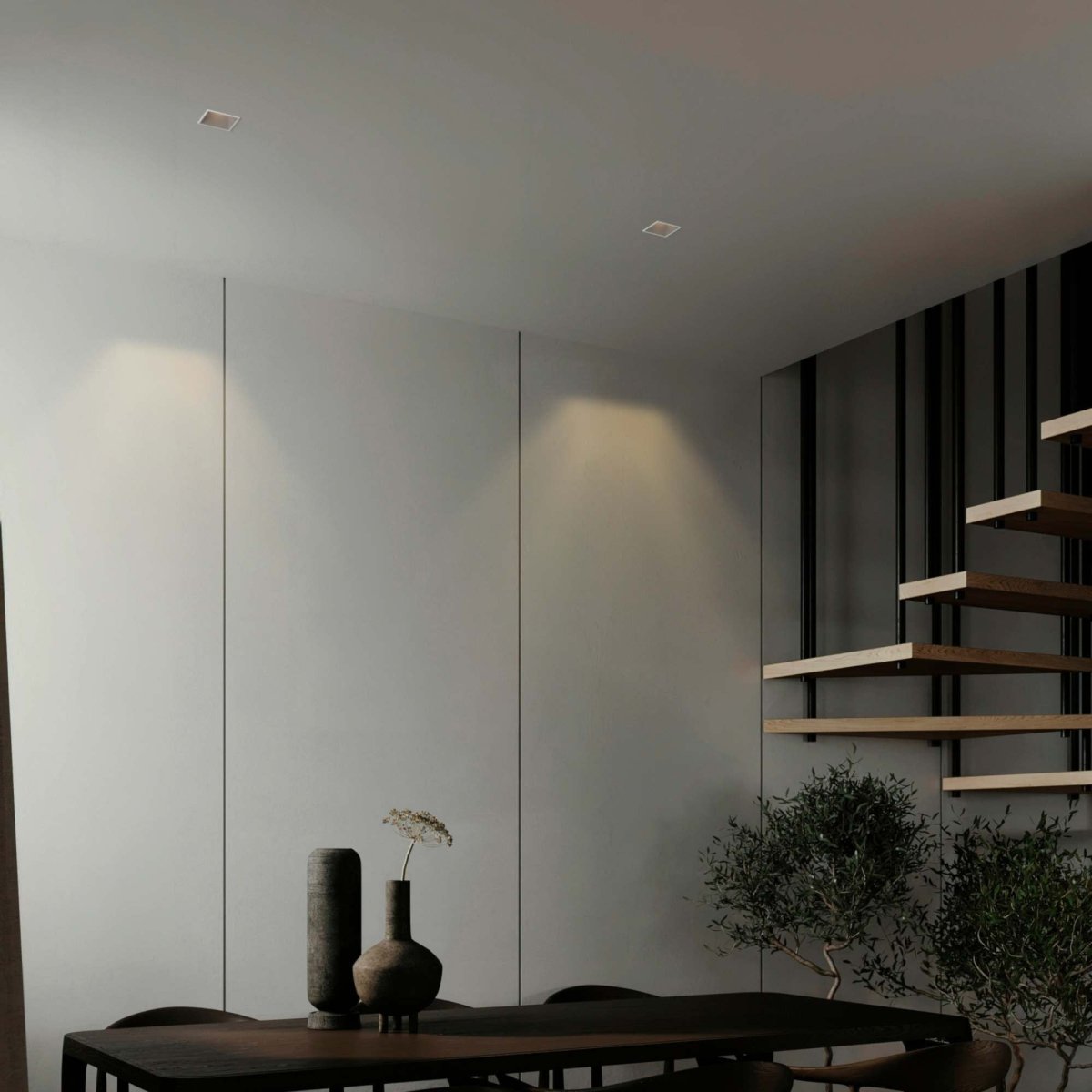 Aro downlight cuadrado asimétrico - Bajo UGR - Corte 85 x 85mm - Barcelona Led-Accesorios