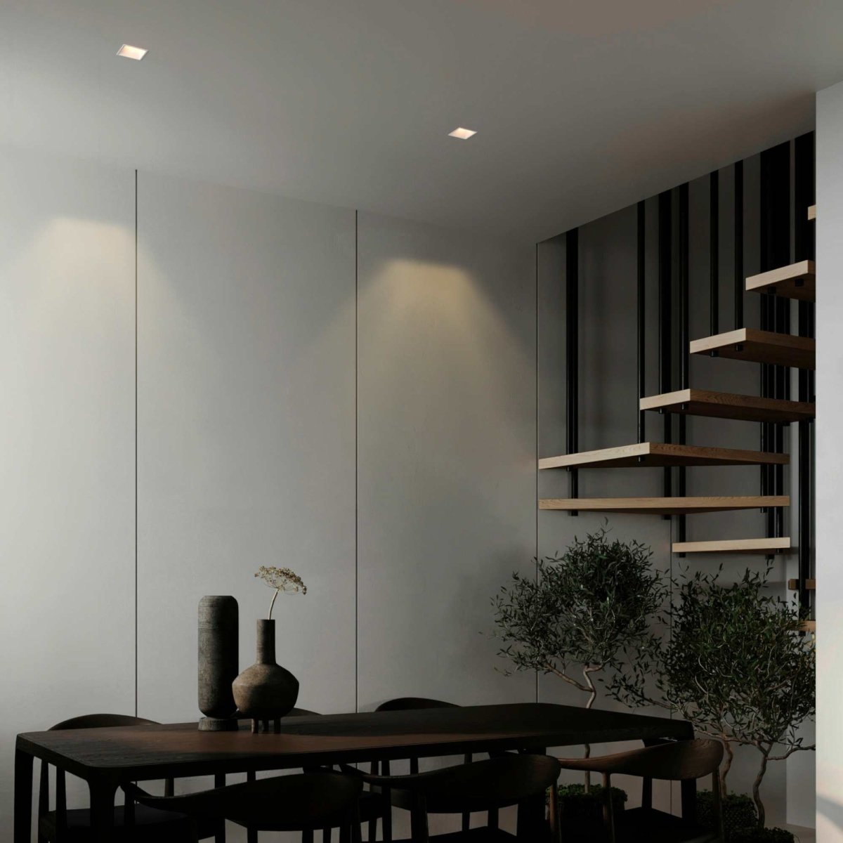 Aro downlight cuadrado asimétrico - Bajo UGR - Corte 85 x 85mm - Barcelona Led-Accesorios