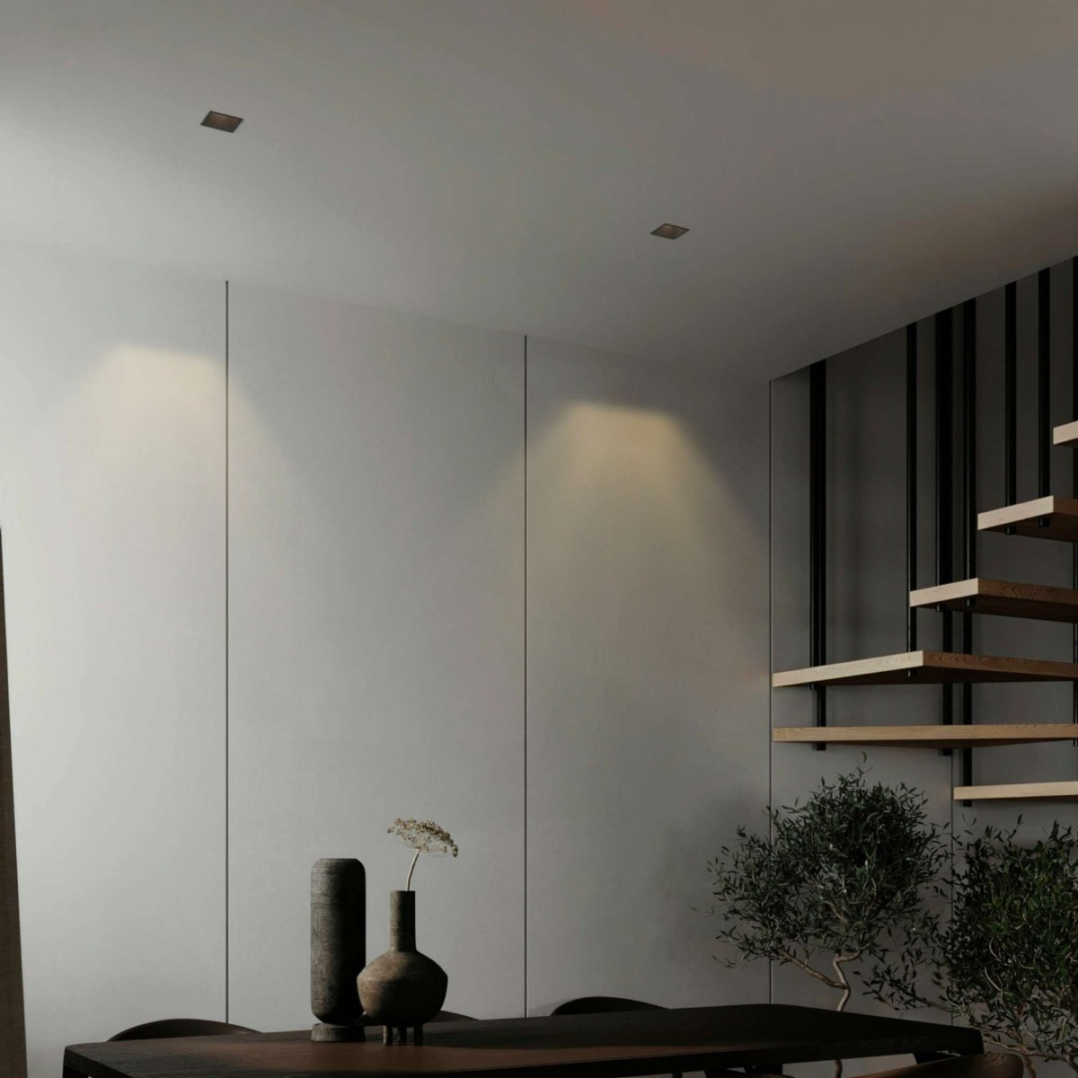 Aro downlight cuadrado asimétrico - Bajo UGR - Corte 85 x 85mm - Barcelona Led-Accesorios