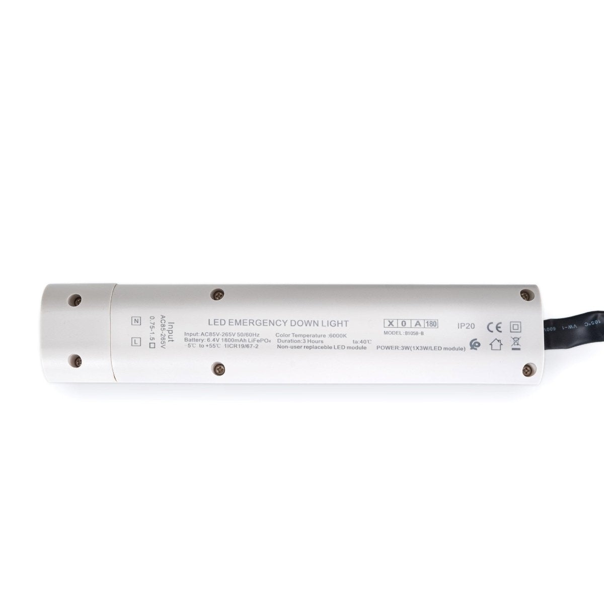 Luz de emergencia 3W tipo downlight - Autonomía 3hs - Ø60mm - Barcelona Led-